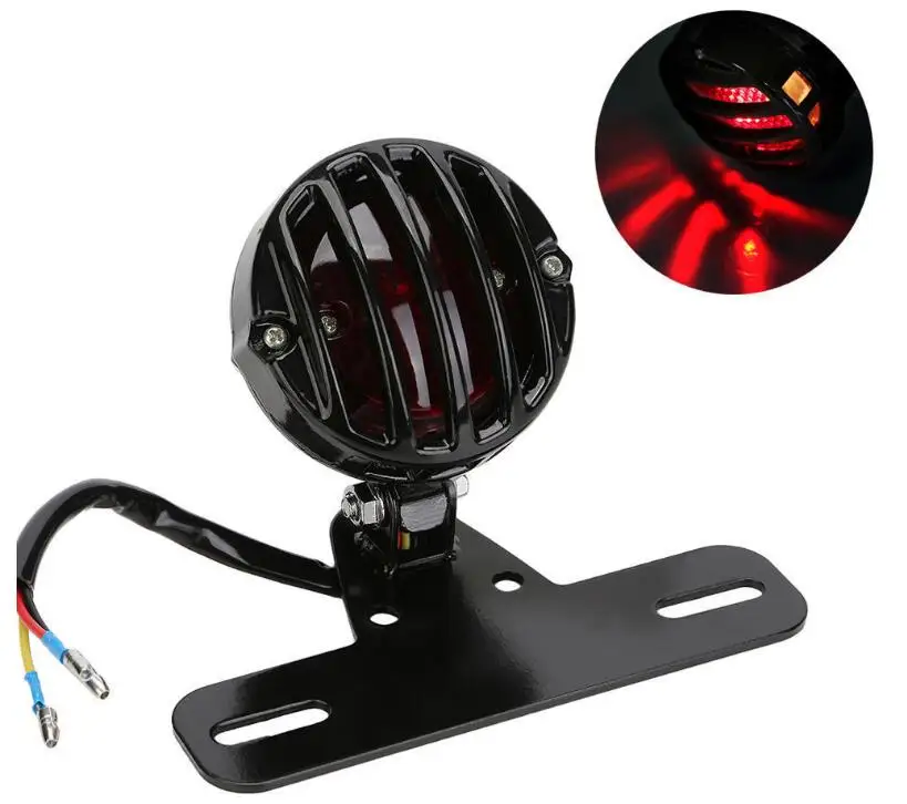 Motorcycle LED Retro Red Rear Tail Brake Stop Light Lamp With License Plate Mount for Harley Honda Suzuki Chopper Bobber KTM
Motorcycle LED Retro Red Rear Tail Brake Stop Light Lamp With License Plate Mount for Harley Honda Suzuki Chopper Bobber KTM