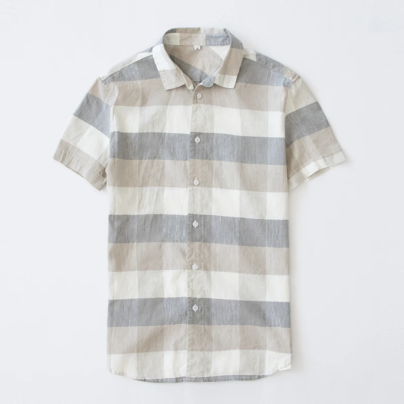 New arrival casual linen shirt men plaid short-sleeved shirt mens plus size S-3XL brand fashion shirts male camisa drop-ship
New arrival casual linen shirt men plaid short-sleeved shirt mens plus size S-3XL brand fashion shirts male camisa drop-ship