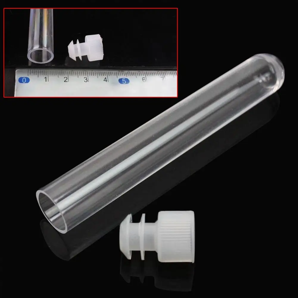 25pcs/Lot Clear Plastic Empty Test Tube with White Caps Stoppers U-Shaped Bottom Long Transparent Container Lab Supplies 7.5*1.2
25pcs/Lot Clear Plastic Empty Test Tube with White Caps Stoppers U-Shaped Bottom Long Transparent Container Lab Supplies 7.5*1.2