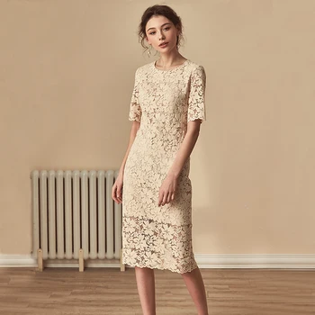 Lace Dresses 2019 High Quality Runway Women Elegant Work Business Office Ladies Classic O Neck Neck Slim Bodycon Pencil Dress
Lace Dresses 2019 High Quality Runway Women Elegant Work Business Office Ladies Classic O Neck Neck Slim Bodycon Pencil Dress