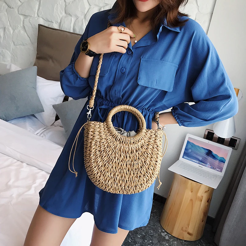 HIFAR 2019 New Fashion MOON Straw Handbags Women Summer Beach Bag Rattan Bag Handmade Vintage Woven Handbag For Women
HIFAR 2019 New Fashion MOON Straw Handbags Women Summer Beach Bag Rattan Bag Handmade Vintage Woven Handbag For Women