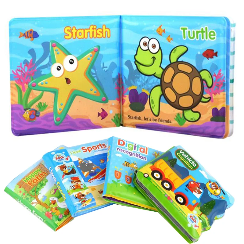 Baby Bath Toy Book Cartoon Animals Floating Waterproof Can't Tear off Books Early Learning Educational Toys Puzzle Book toy N1
Baby Bath Toy Book Cartoon Animals Floating Waterproof Can't Tear off Books Early Learning Educational Toys Puzzle Book toy N1