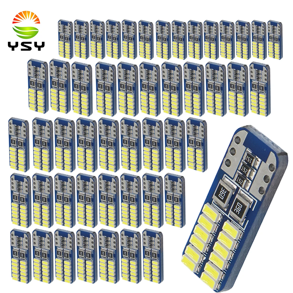 YSY 50X T10 LED w5w led 194 led 3014 24SMD led T10 For Car Parking Lights Clearance Bulbs Interior Dome plate Lights CANBUS
YSY 50X T10 LED w5w led 194 led 3014 24SMD led T10 For Car Parking Lights Clearance Bulbs Interior Dome plate Lights CANBUS