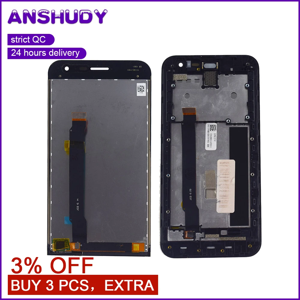 ZE500CL LCD Display Touch Screen Digitizer Assembly Frame For Asus Zenfone 2 ZE500CL Display Screen Z00D Replacement 
ZE500CL LCD Display Touch Screen Digitizer Assembly Frame For Asus Zenfone 2 ZE500CL Display Screen Z00D Replacement