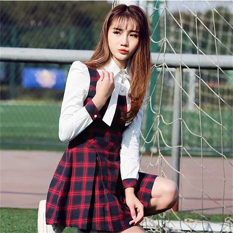 3 colors Pcs British Style Women's Preppy Style Student Uniform School Uniform Set Long-sleeve Pleated Sailor Dress
3 colors Pcs British Style Women's Preppy Style Student Uniform School Uniform Set Long-sleeve Pleated Sailor Dress