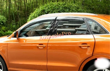 chrome stripe Window Visor Vent Shades Sun Rain Guard deflector 4pcs For Audi Q3 2012 2013 2014 2015 2016 car accessories 
chrome stripe Window Visor Vent Shades Sun Rain Guard deflector 4pcs For Audi Q3 2012 2013 2014 2015 2016 car accessories