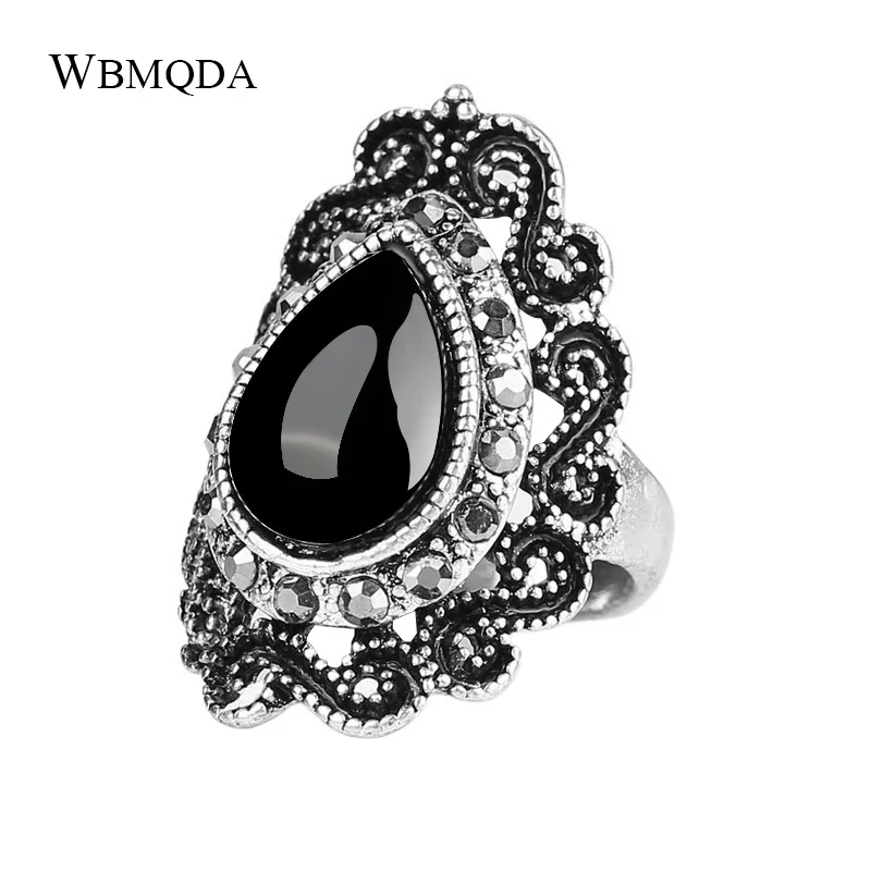 Free Shipping Vintage Black Green Blue Restin Water Drop Silver Color Hollow Flower Rings For Women Tibet Ethnic Jewelry Gift
Free Shipping Vintage Black Green Blue Restin Water Drop Silver Color Hollow Flower Rings For Women Tibet Ethnic Jewelry Gift