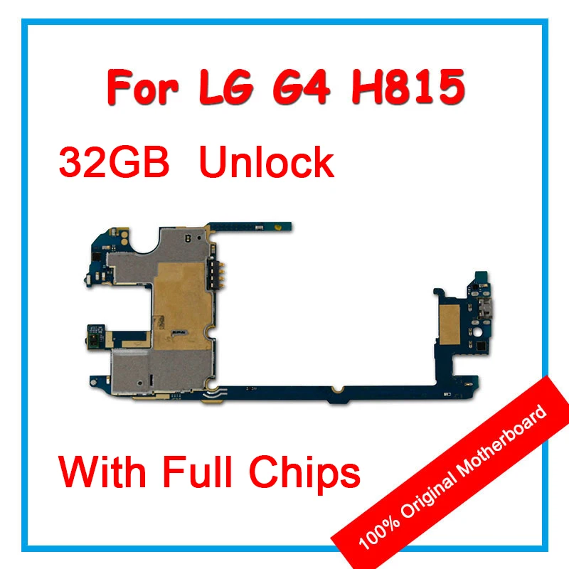For LG G4 H815 32GB Version 100% Unlock Original Motherboard Mainboard Logic Board With Chips For Replacement Repair Android OS
For LG G4 H815 32GB Version 100% Unlock Original Motherboard Mainboard Logic Board With Chips For Replacement Repair Android OS