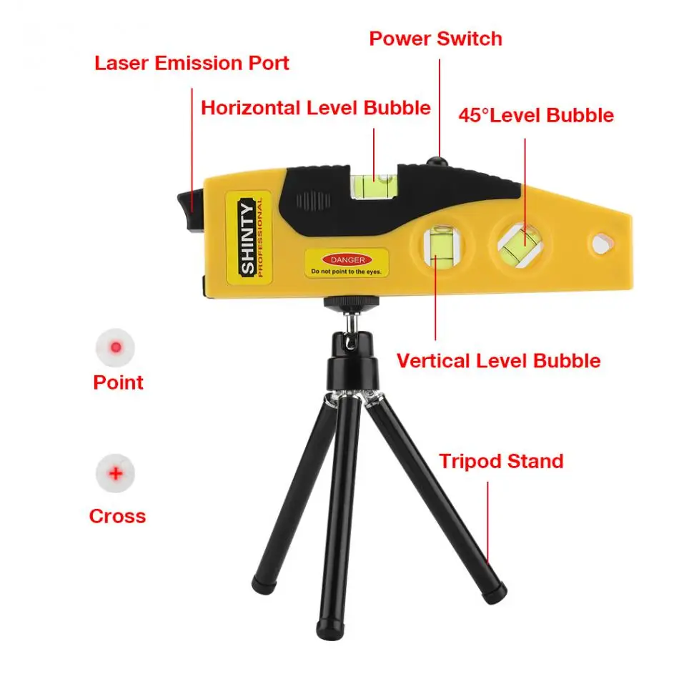 Straight angle calibration adjustment tool with tripod bracket 1 cross line / point laser level
Straight angle calibration adjustment tool with tripod bracket 1 cross line / point laser level