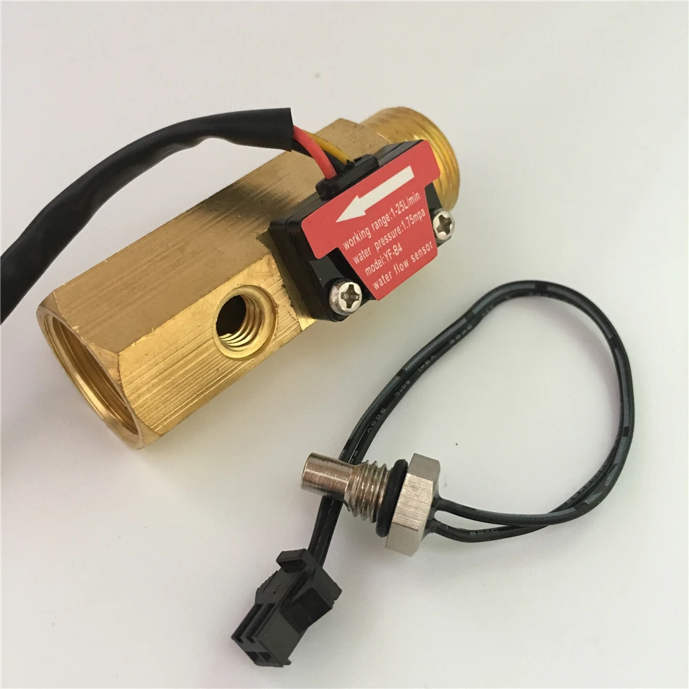 1/2" YF-B4 NTC Brass water Hall flow sensor flow rate temperature measurement METER
1/2" YF-B4 NTC Brass water Hall flow sensor flow rate temperature measurement METER