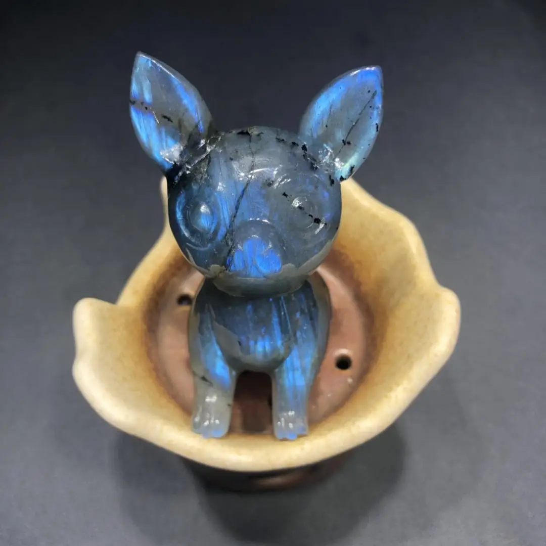 High Quality Natural Obsidian French Bulldog Hand Carved Obsidian Cute Chihuahua
High Quality Natural Obsidian French Bulldog Hand Carved Obsidian Cute Chihuahua