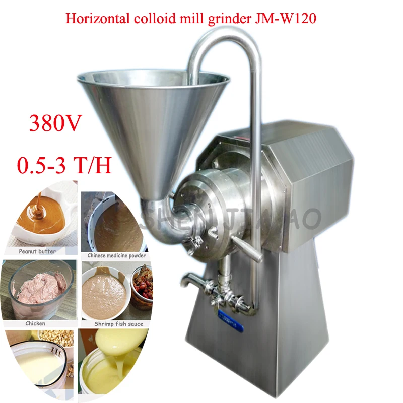 stainless steel Horizontal colloid mill grinder JM-W120 Vertical colloid mill sesame peanut butter colloid mill 0.5-3T/h 7.5KW
stainless steel Horizontal colloid mill grinder JM-W120 Vertical colloid mill sesame peanut butter colloid mill 0.5-3T/h 7.5KW