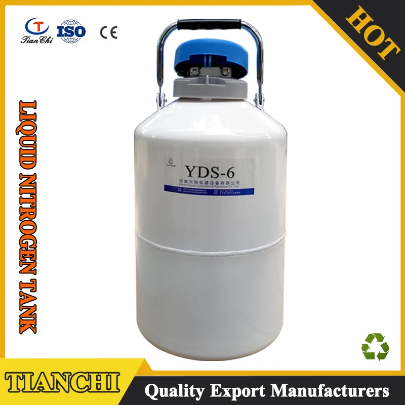 Portable LN2 Storage Dewars YDS-6 Cryogenic Container 6L with straps 6 canisters
Portable LN2 Storage Dewars YDS-6 Cryogenic Container 6L with straps 6 canisters
