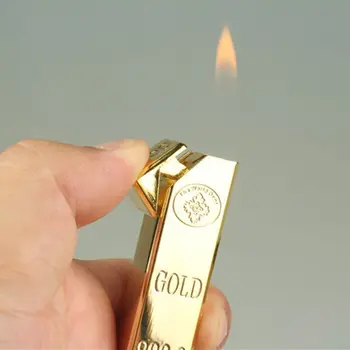 Hot Creative Inflated Butane Lighter Bullion Gold Bar Shape Metal Refillable Cigarette Fire Starter Collection Gift
Hot Creative Inflated Butane Lighter Bullion Gold Bar Shape Metal Refillable Cigarette Fire Starter Collection Gift