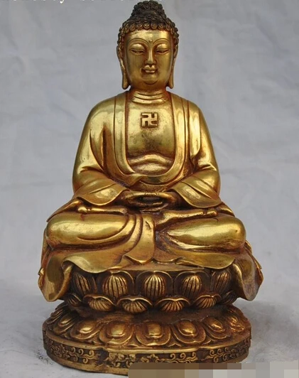 bi003827 9"tibet buddhism temple bronze gilt sakyamuni Tathagata Amitabha buddha statue
bi003827 9"tibet buddhism temple bronze gilt sakyamuni Tathagata Amitabha buddha statue