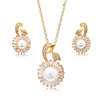 Fashion exquisite pearl earrings necklace suit
Fashion exquisite pearl earrings necklace suit