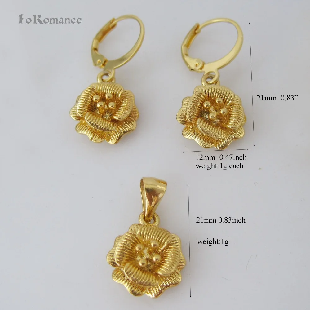 FoRomance- HIGH QUALITY GOLD GP OVERLAY THREE STYLES VIVID FLOWER PENDANT 18" WATER WAVE LINK CHAIN NECKLACE EARRING SET
FoRomance- HIGH QUALITY GOLD GP OVERLAY THREE STYLES VIVID FLOWER PENDANT 18" WATER WAVE LINK CHAIN NECKLACE EARRING SET
