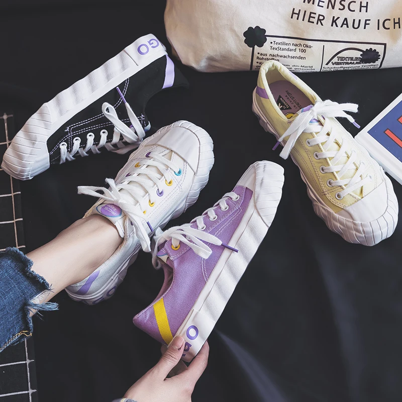 Women Sneakers 2019 Spring Women Canvas Shoes Trainers Platform Lady White Shoes Lace Up Mixed Color Stylish Shoe Girls 35-40
Women Sneakers 2019 Spring Women Canvas Shoes Trainers Platform Lady White Shoes Lace Up Mixed Color Stylish Shoe Girls 35-40