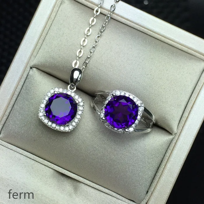 KJJEAXCMY exquisite jewelry 925 pure silver inlaid natural amethyst ladies jewelry set rings pendant 2 pieces
KJJEAXCMY exquisite jewelry 925 pure silver inlaid natural amethyst ladies jewelry set rings pendant 2 pieces