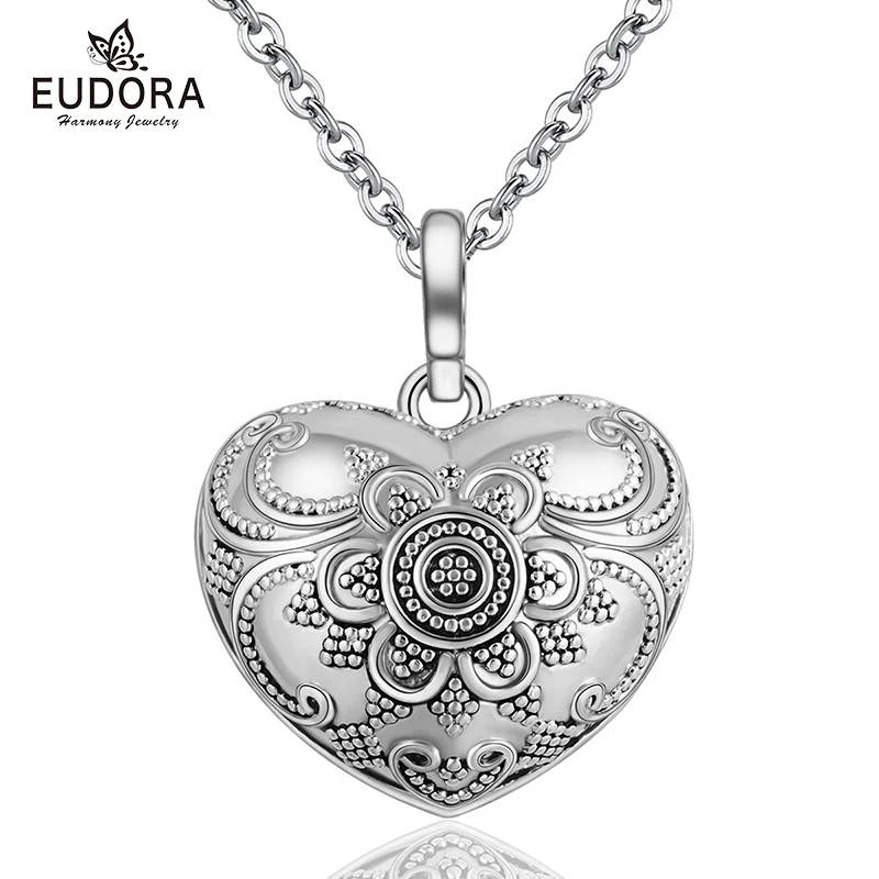 EUDORA 1pc Heart Harmony Ball Pendant Necklace Pregnancy Chime Ball Mexcian Bola Pendants Sound Balls Fine Jewelry for Women
EUDORA 1pc Heart Harmony Ball Pendant Necklace Pregnancy Chime Ball Mexcian Bola Pendants Sound Balls Fine Jewelry for Women