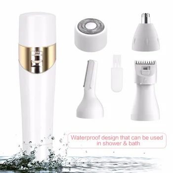 Electric Hair Removal Epilator Kit Painlessly Trimmer Shaver Razor For Body Eyebrow Multifunctional 4 In1 with 4 Detachable Head
Electric Hair Removal Epilator Kit Painlessly Trimmer Shaver Razor For Body Eyebrow Multifunctional 4 In1 with 4 Detachable Head