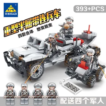 393pcs 4 In 1 Military Army Figures Jungle Commando With Weapons City Building Block Bricks Toys for Children gift
393pcs 4 In 1 Military Army Figures Jungle Commando With Weapons City Building Block Bricks Toys for Children gift