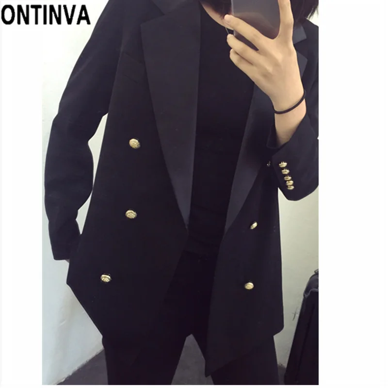 Women Blazers Fashion Double Breasted Plus Size 5XL Chaqueta Office Lady Lapel Long Sleeve Buttoned Slim Fit Jackets Black Coat
Women Blazers Fashion Double Breasted Plus Size 5XL Chaqueta Office Lady Lapel Long Sleeve Buttoned Slim Fit Jackets Black Coat