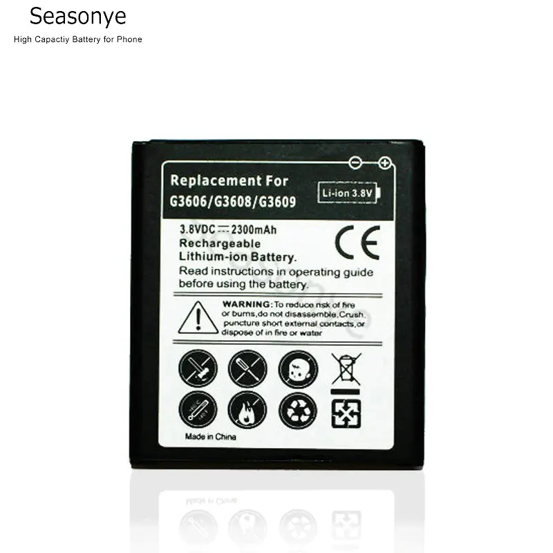 Seasonye 2300mAh EB-BG360CBC Replacement Li-ion Battery For Samsung Galaxy Core Prime G360 G3608 G3606 G3609 + Tracking Code
Seasonye 2300mAh EB-BG360CBC Replacement Li-ion Battery For Samsung Galaxy Core Prime G360 G3608 G3606 G3609 + Tracking Code