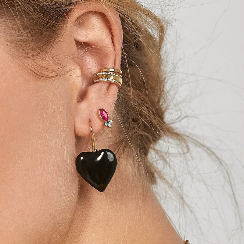 AENSOA Minimalist Black Gold Color Heart Shape Drop Earrings For Women Unique Design 2019 New Fashion Statement Earring Jewelry
AENSOA Minimalist Black Gold Color Heart Shape Drop Earrings For Women Unique Design 2019 New Fashion Statement Earring Jewelry