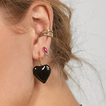 AENSOA Minimalist Black Gold Color Heart Shape Drop Earrings For Women Unique Design 2019 New Fashion Statement Earring Jewelry
AENSOA Minimalist Black Gold Color Heart Shape Drop Earrings For Women Unique Design 2019 New Fashion Statement Earring Jewelry