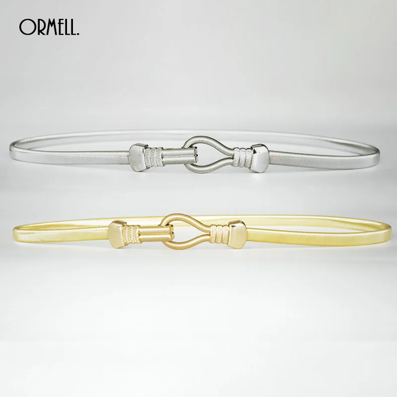 ORMELL Fashion Elastic Metal Belt For Women 2018 Fashion Luxury Silver Gold Color Stretch Waist Belts For Dresses Waistband
ORMELL Fashion Elastic Metal Belt For Women 2018 Fashion Luxury Silver Gold Color Stretch Waist Belts For Dresses Waistband
