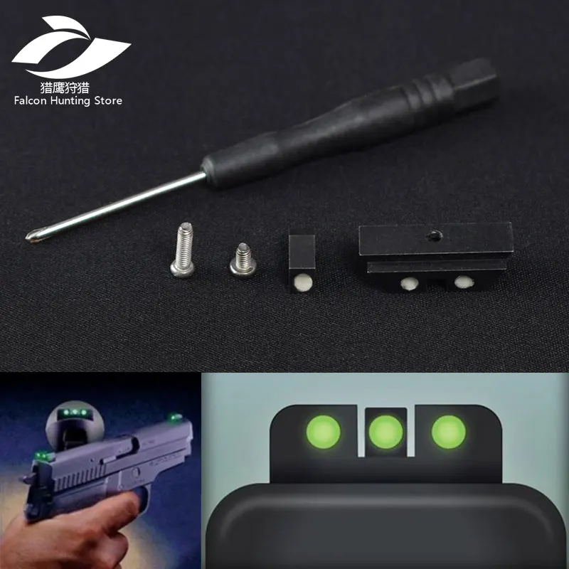 Tactical hunting Glow-in-the-Dark Night Sight Front and Rear Sight Set for Glock Pistols 9mm/.357 Sig .40/45 Glock 17, 19, 22,
Tactical hunting Glow-in-the-Dark Night Sight Front and Rear Sight Set for Glock Pistols 9mm/.357 Sig .40/45 Glock 17, 19, 22,