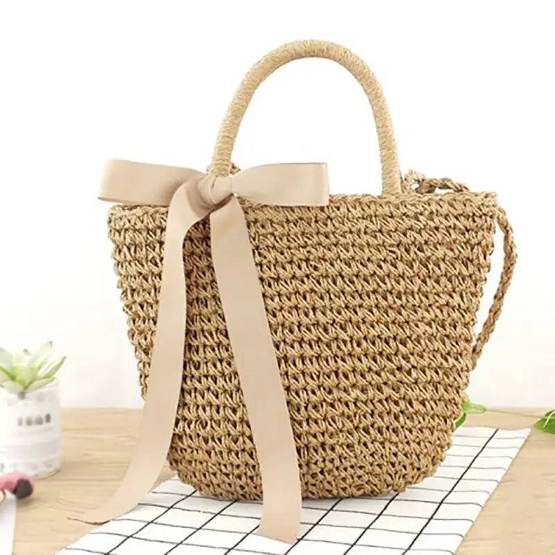 Casual Women Straw Woven Handbags Ladies Summer Style Beach Bags Fashion Reusable Shopping Bag Ribbon Crossbody Bag Shoulder Bag
Casual Women Straw Woven Handbags Ladies Summer Style Beach Bags Fashion Reusable Shopping Bag Ribbon Crossbody Bag Shoulder Bag