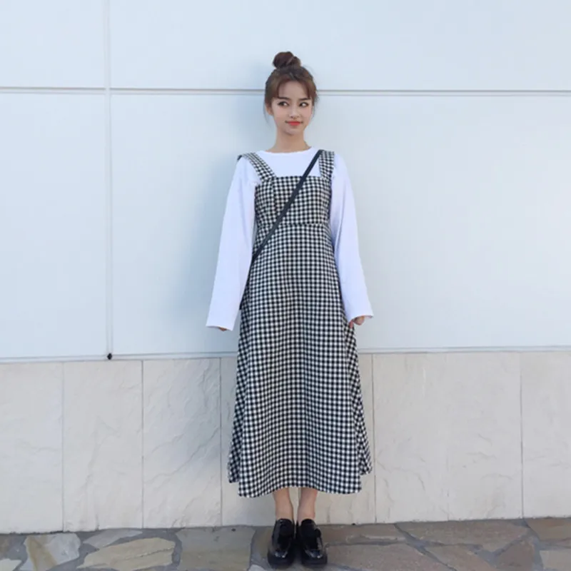 Cute Girl Classic Plaid Dress Long Strap Fit Flare Dress Vintage Spring Robe Longue Kawaii Vestido Largo Vestiti Lunga
Cute Girl Classic Plaid Dress Long Strap Fit Flare Dress Vintage Spring Robe Longue Kawaii Vestido Largo Vestiti Lunga