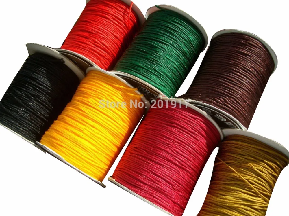 1mm Nylon Cord Rattail Braid Macrame Rope Shamballa Bracelet Beading Cords Chinese knot String Accessories 3500m=350m X 10 Rolls
1mm Nylon Cord Rattail Braid Macrame Rope Shamballa Bracelet Beading Cords Chinese knot String Accessories 3500m=350m X 10 Rolls