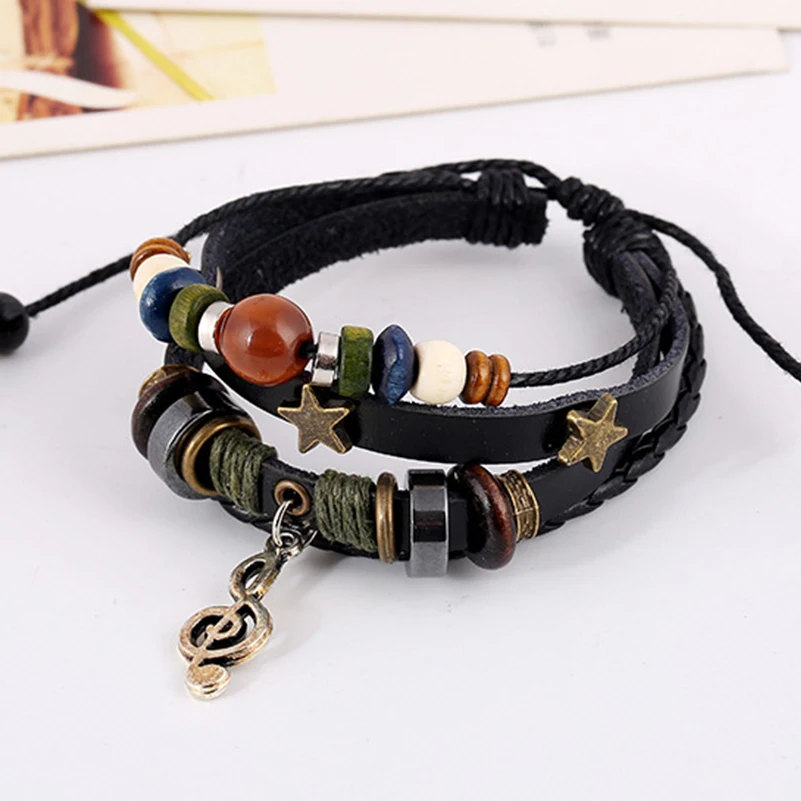 Gypsy Leather Bracelet Detail
