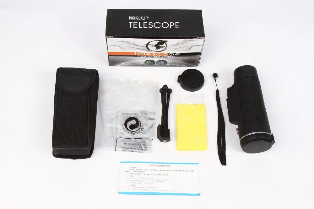 Factory Wholesale 40X60 Monoculars Low Light Visual HD High Power Mobile Phone Telescope
Factory Wholesale 40X60 Monoculars Low Light Visual HD High Power Mobile Phone Telescope