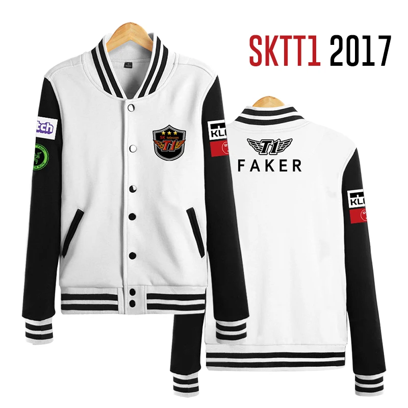 2017 SKTelecom T1 Mid-Season Invitational Team Jersey SKT LOL Jacket Champions SKT T1 SKT1 Jacket Peanut Faker Baseball Coat
2017 SKTelecom T1 Mid-Season Invitational Team Jersey SKT LOL Jacket Champions SKT T1 SKT1 Jacket Peanut Faker Baseball Coat
