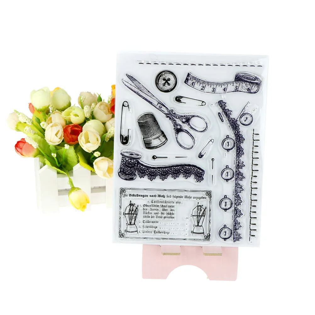 Transparent Stamp Sewing Tool Scissors Ruler Buttons Scrapbook DIY Photo Cards Account Rubber Stamp Clear Stamp
Transparent Stamp Sewing Tool Scissors Ruler Buttons Scrapbook DIY Photo Cards Account Rubber Stamp Clear Stamp