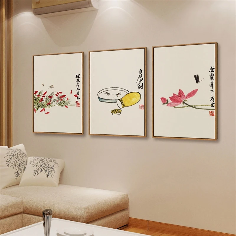 Minimalism-Flower-Dragonfly-Nordic-Mural-Paper-Leisurely-Fun-Wall-Poster-Elegant-Canvas-Art-Painting-Ornaments-for (3)