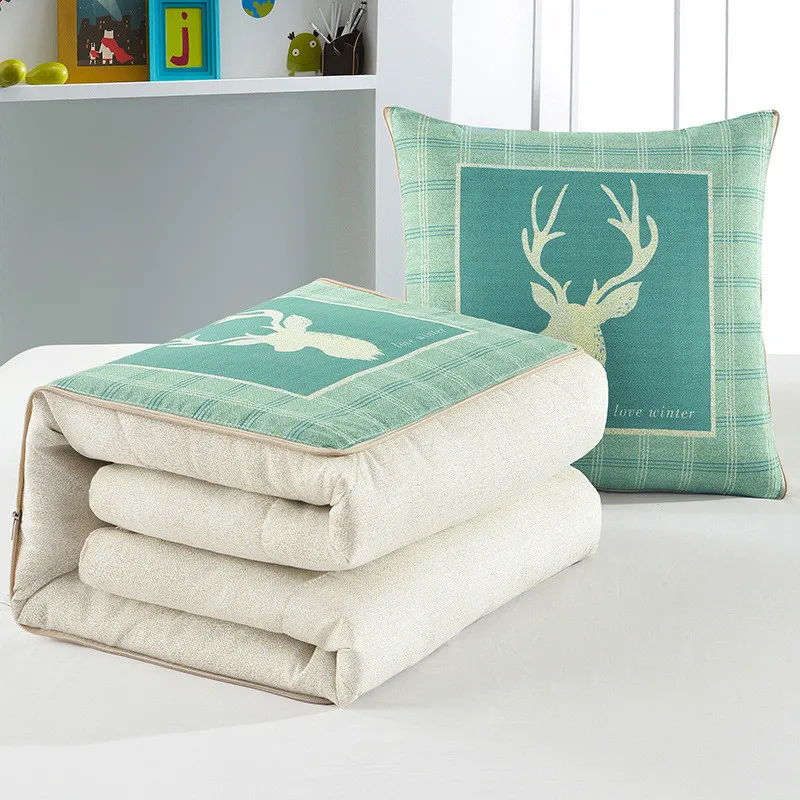 1PC 110*150cm Summer Blankets for Adults Two Uses Sofa Cushion Travel Quilt Fabric Elk Print Green Pillow for Home Plaid Blanket
1PC 110*150cm Summer Blankets for Adults Two Uses Sofa Cushion Travel Quilt Fabric Elk Print Green Pillow for Home Plaid Blanket