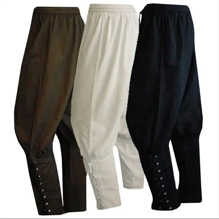 Adult Men Medieval Renaissance Lounge Pirate Costume Loose Pants Viking Black Brown Navigator Leg Bandage Horseman Plus Size
Adult Men Medieval Renaissance Lounge Pirate Costume Loose Pants Viking Black Brown Navigator Leg Bandage Horseman Plus Size
