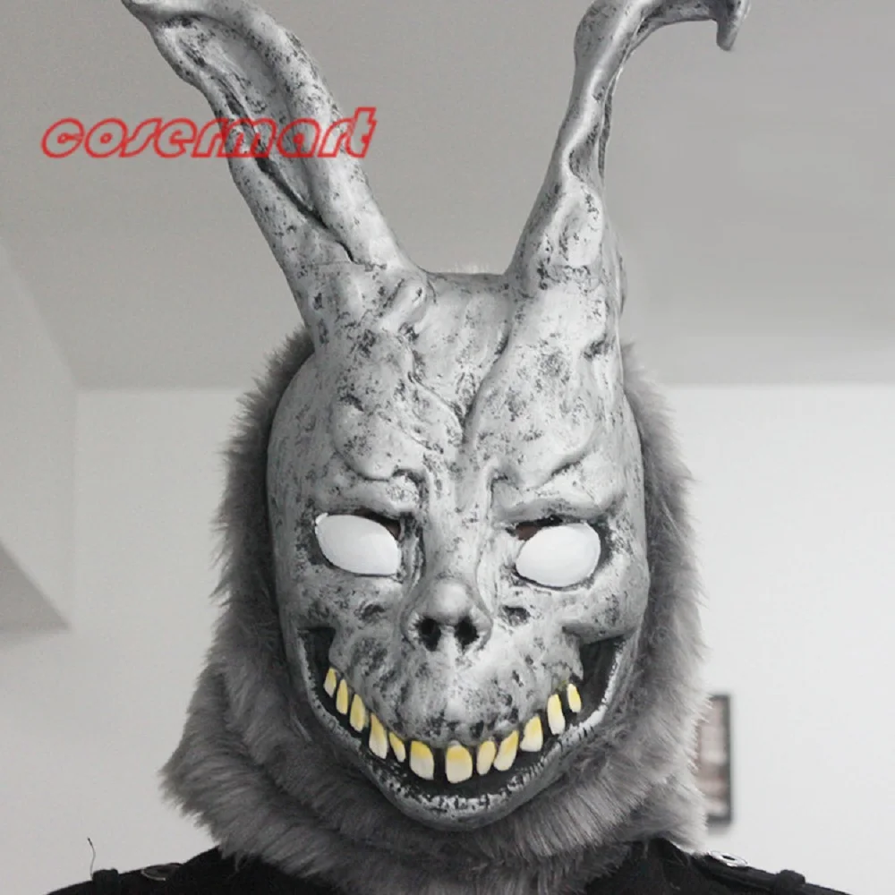 Cosplay Donnie Darko Rabbit Mask Scary Animal Full Head Horror Mask Latex Prop Halloween Party