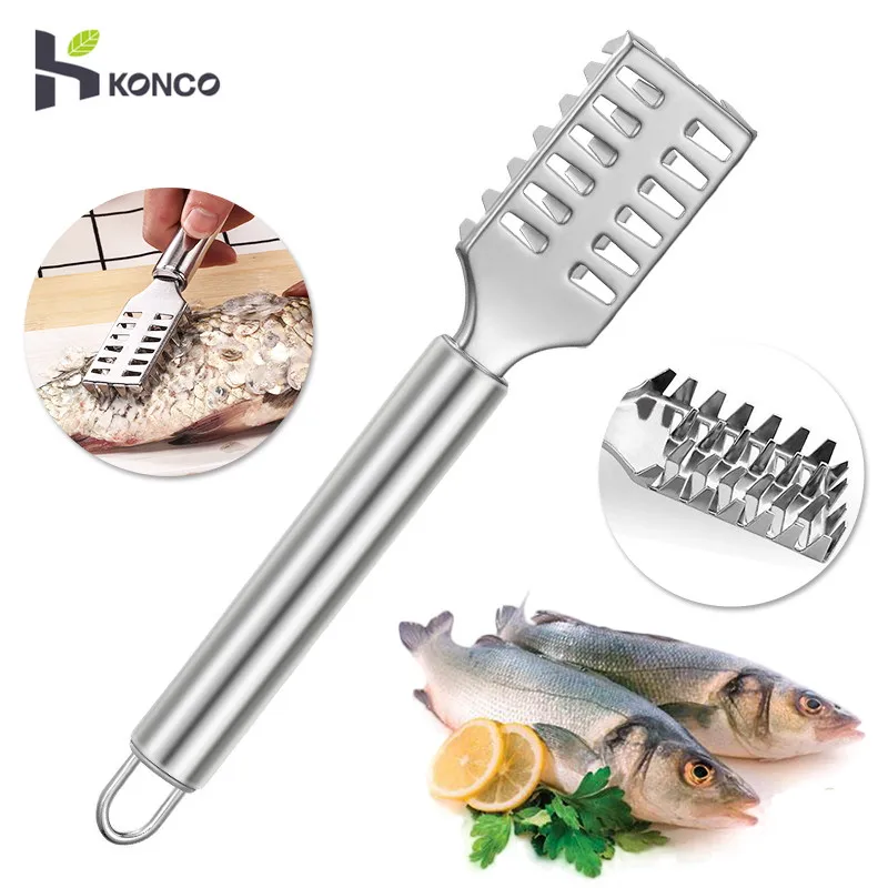 KONCO Sawtooth Fish Scales Skinner Remover Brush Stainless Steel Fast Easy Fish Scale Scraping Remover Kitchen Gadgets
KONCO Sawtooth Fish Scales Skinner Remover Brush Stainless Steel Fast Easy Fish Scale Scraping Remover Kitchen Gadgets