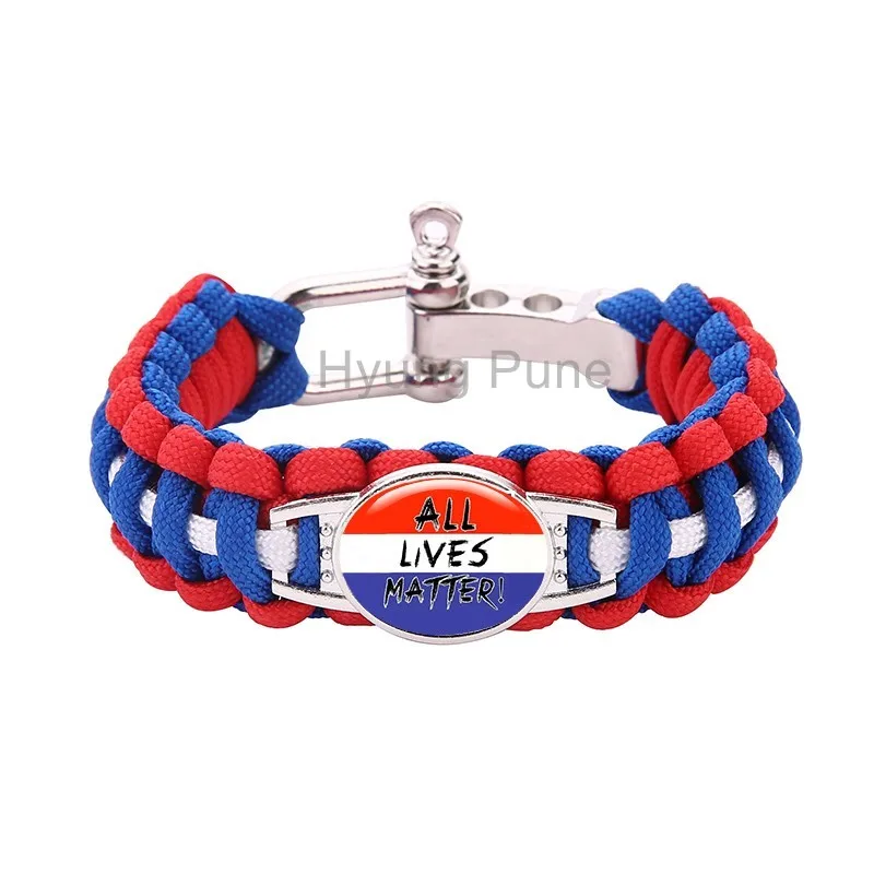 All Lives Matter Thin Red/White/Blue Line Paracord Survival Bracelet For Men Women ,Drop Shipping! 1pcs!
All Lives Matter Thin Red/White/Blue Line Paracord Survival Bracelet For Men Women ,Drop Shipping! 1pcs!