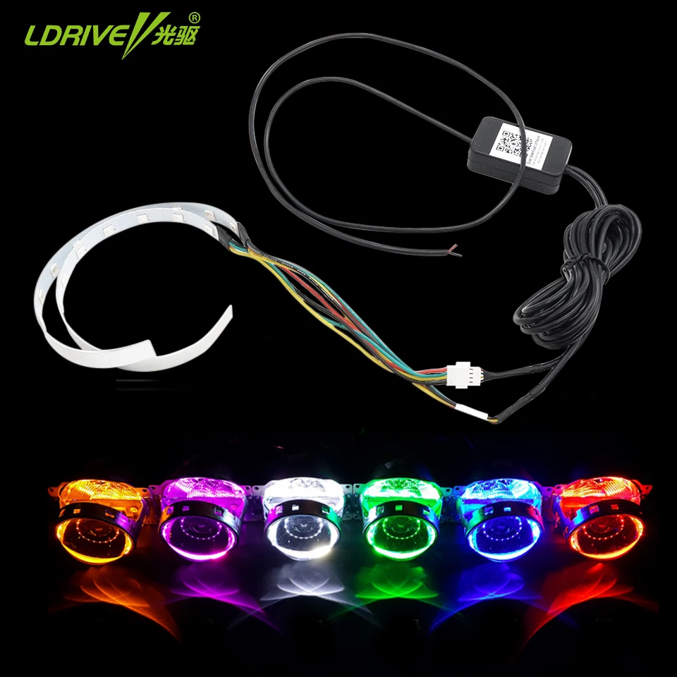 2PCS/SET Car Bluetooth APP Control RGB LED Demon Halo Eye Ring LED for Universal Projector Lens RGB LED SMD Devil Eyes For Audi
2PCS/SET Car Bluetooth APP Control RGB LED Demon Halo Eye Ring LED for Universal Projector Lens RGB LED SMD Devil Eyes For Audi