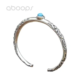 Simple 925 Sterling Silver Open Bangle Jewelry with Blue Stone for Women Girls Free Shipping
Simple 925 Sterling Silver Open Bangle Jewelry with Blue Stone for Women Girls Free Shipping