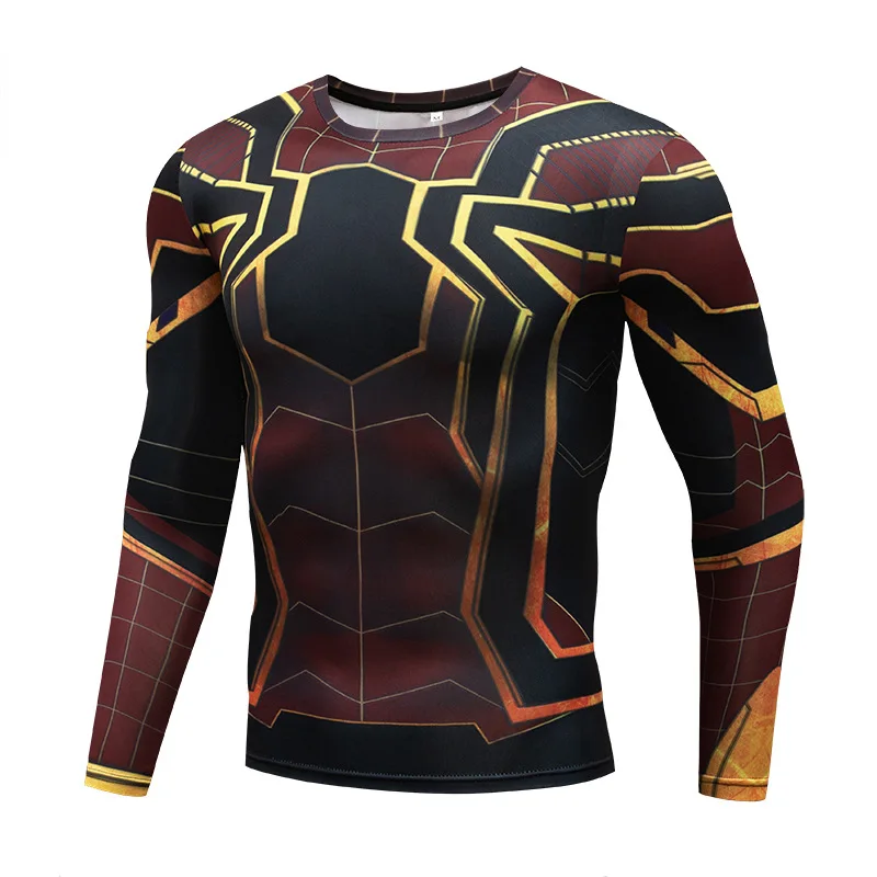 Lron Man Spiderman 3D Printed T shirts Men Compression Shirts Long Sleeve Rashguard Joggers Tops Tees 2019 Gyms Fitness T-shirt
Lron Man Spiderman 3D Printed T shirts Men Compression Shirts Long Sleeve Rashguard Joggers Tops Tees 2019 Gyms Fitness T-shirt