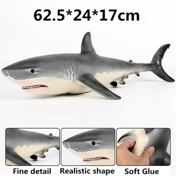 62.5X24X17cm Sea Life Shark Model Toys Animal Model Action Toy Figures Ocean Big Size Sea Life Simulation Animal Model Toy Kids
62.5X24X17cm Sea Life Shark Model Toys Animal Model Action Toy Figures Ocean Big Size Sea Life Simulation Animal Model Toy Kids