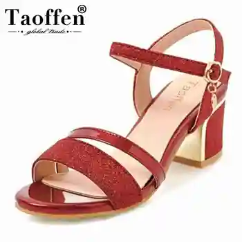 TAOFFEN Large size 32-43 Wedding Party Bling Decoration Summer Sandals Square Low Heels Woman Shoes
TAOFFEN Large size 32-43 Wedding Party Bling Decoration Summer Sandals Square Low Heels Woman Shoes
